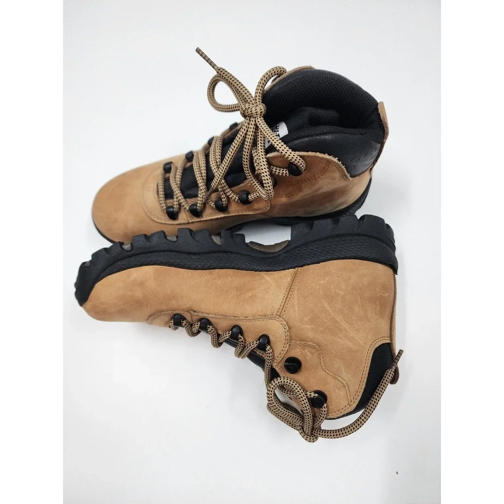 Hi-Tec‎ Waterproof Hiking Boots Tan Nubuck Leather Lace Up Outdoor Trail Shoes